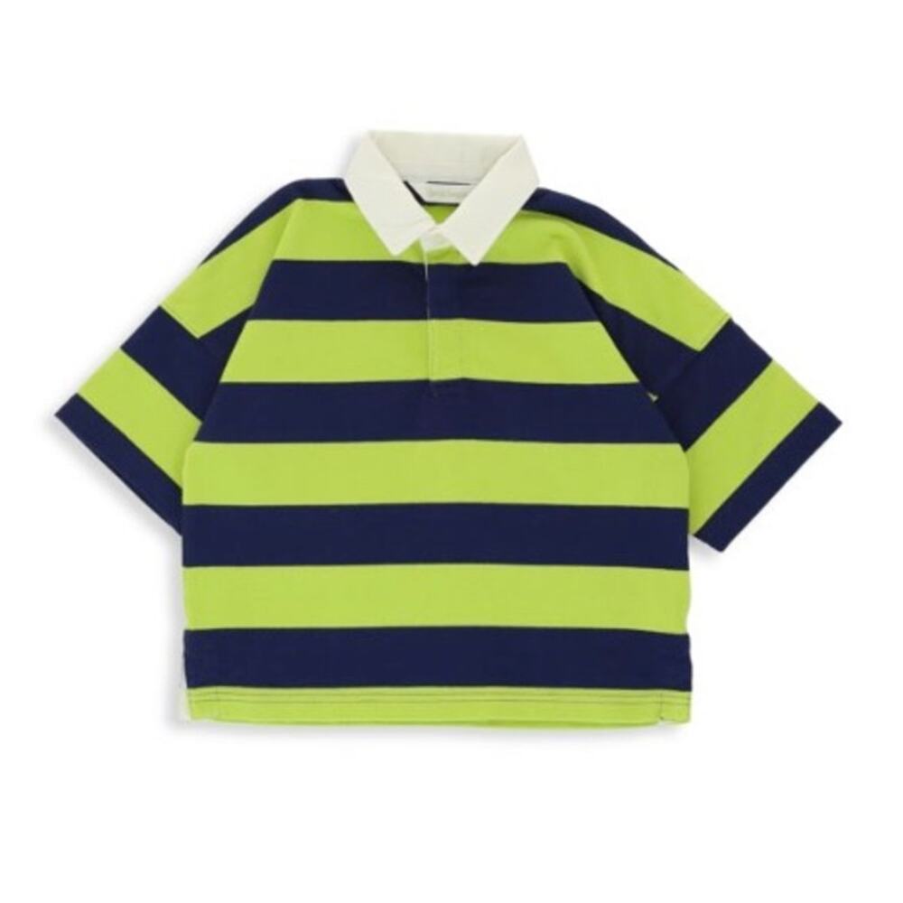 RETAIL $270 Palm Angels Boys Logo Striped Polo*BRAND-NEW w/tags*SZ 12